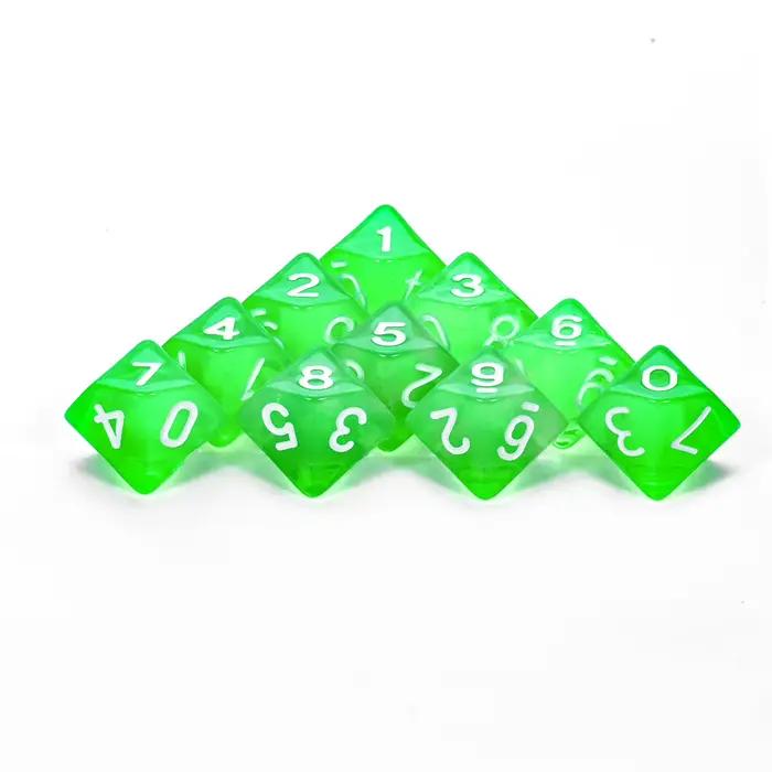 Jeu de société D10 dés 10 pièces numérique 0-9 dés polyédriques pour jeu de rôle de Table DND COC