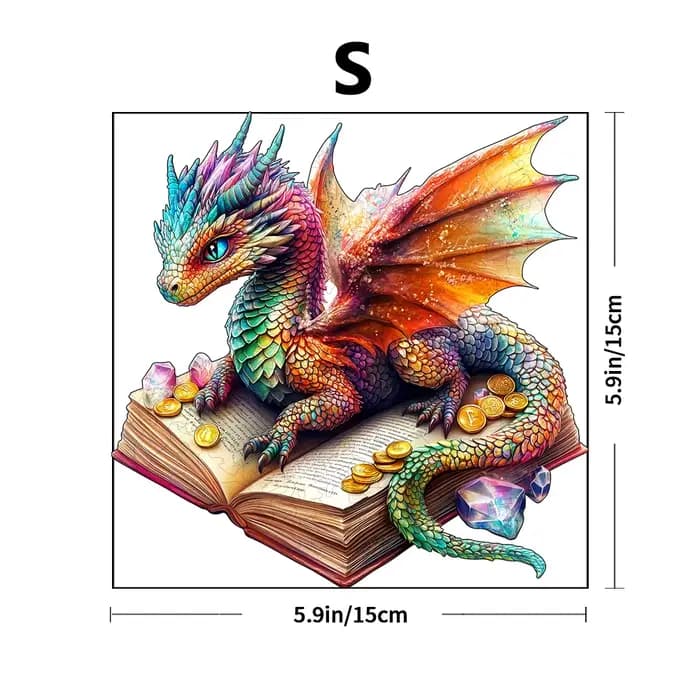 Puzzle en bois de dragon 3D - Casse-tête avec formes d'animaux irrégulières, jeu de puzzle pour adul