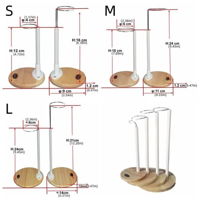 Supports de poupée à Base en bois, modèles de figurines, Support en plastique, présentoir de poupée,