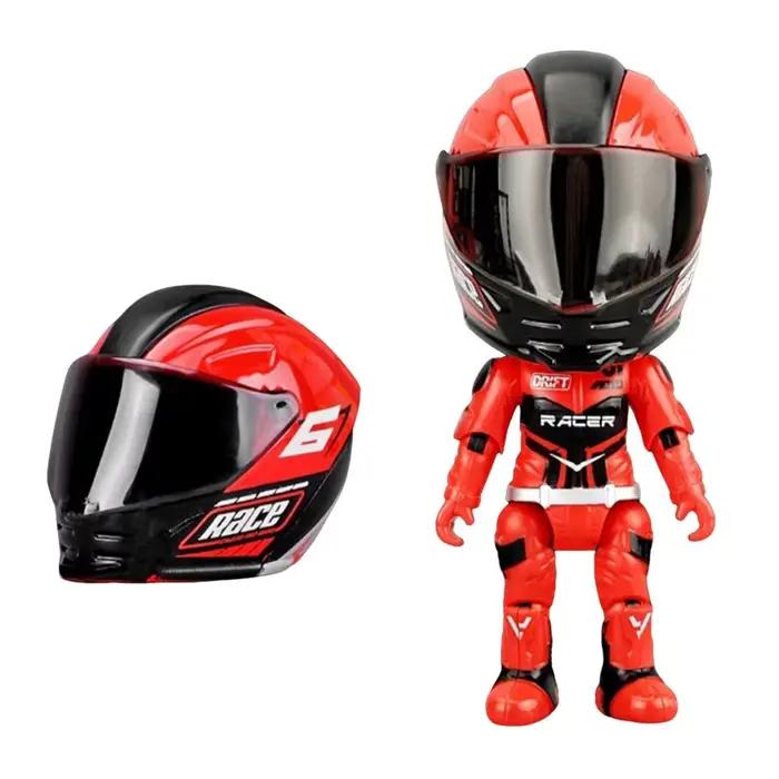 Figurine de motard en alliage Q à l'échelle 1:12, articulations flexibles pour diverses postures de 