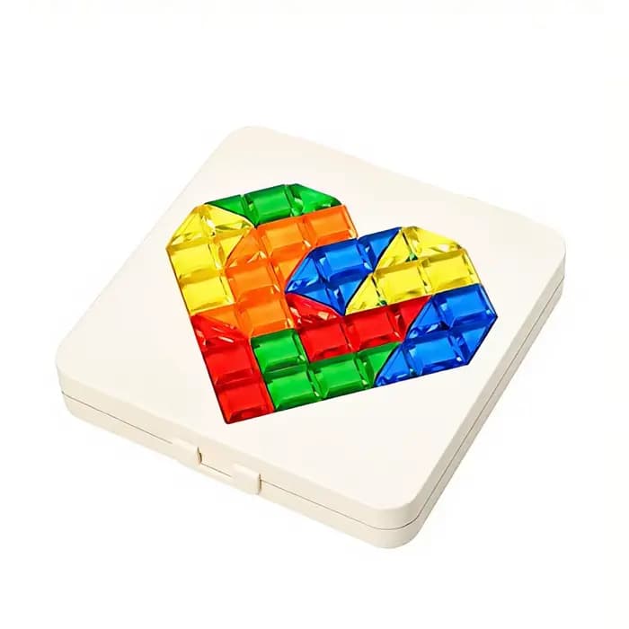 Boîte à puzzles en forme de cœur, puzzles de réflexion logique pour enfants et adultes, 120 défis, j