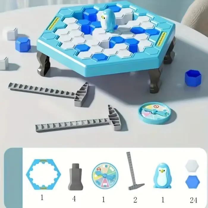 Sauver pingouin frapper jouet de glace, brise-glace frapper et démonter jeu de société mural nouveau