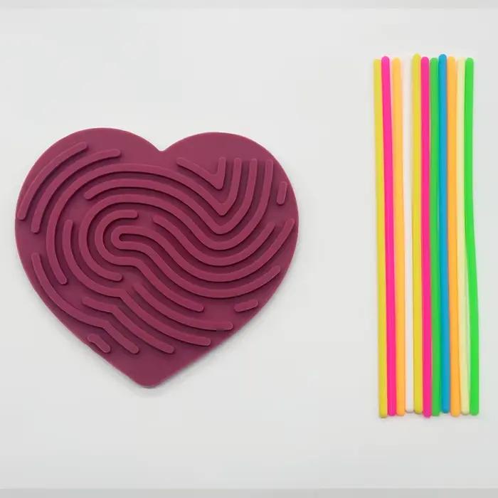 Planche d'Activités Sensorielles pour Enfant, Jouet Montessori, Relaxant, Souligné, Coloré, en Silic
