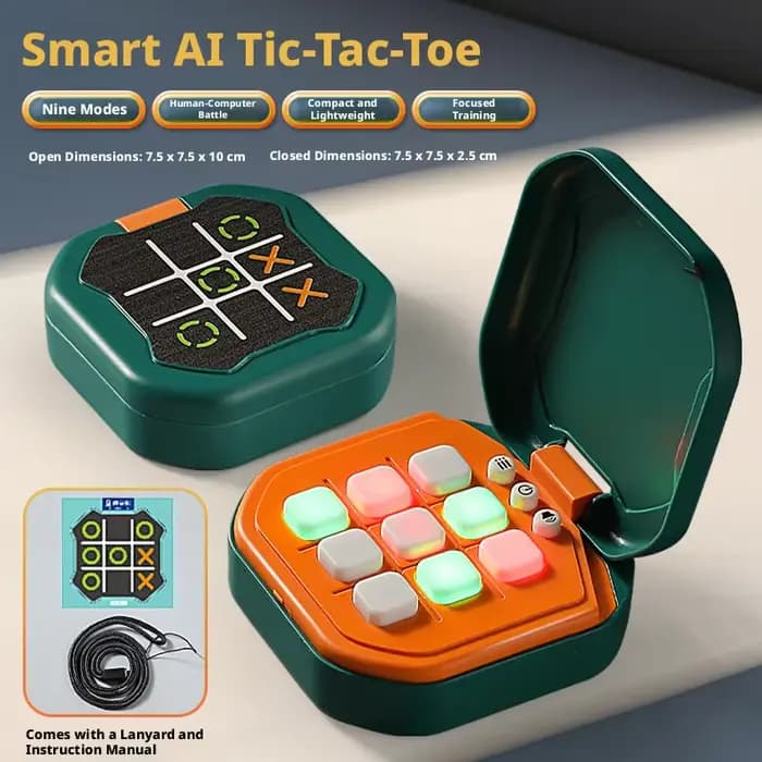 Plateau de jeu Tic-Tac-Toe, jeux électroniques multifonctionnels, jeu de puzzle Montessori, jeu de s
