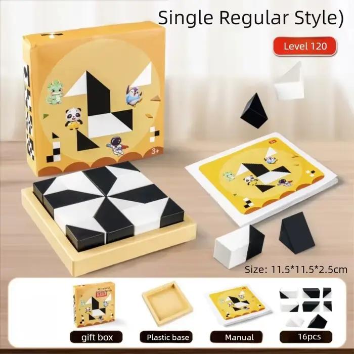 Jeu de puzzle de blocs cachés à 120 niveaux, améliore la logique et la pensée spatiale, jeu éducatif