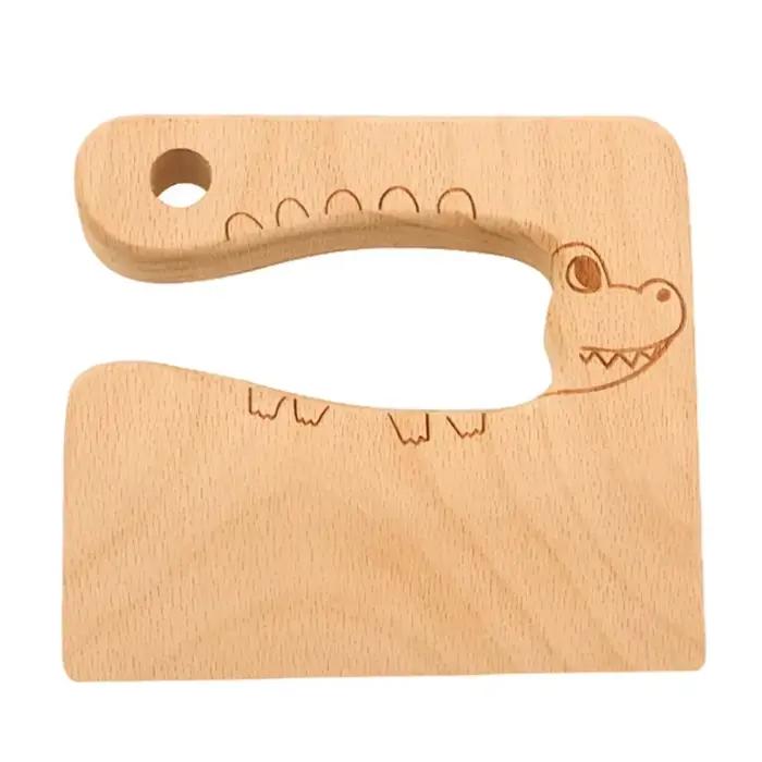 Couteau Montessori en bois pour enfants, jouets de cuisine, couteaux éducatifs sûrs, jouets de base 
