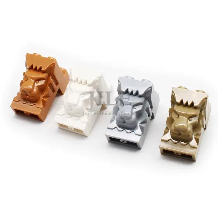 Blocs de construction MOC 30274, 10 pièces, 2x3x3, tête de Lion, mur de ville, vue sur la rue, décor