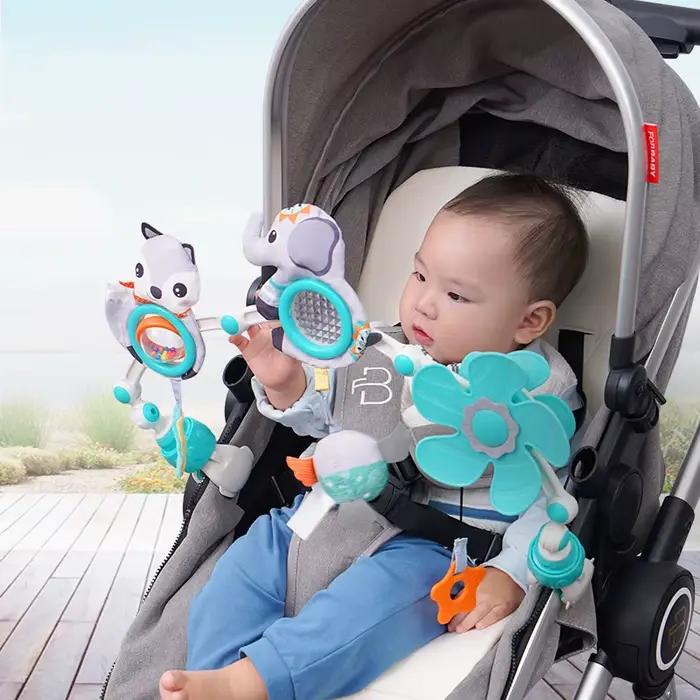 Poussette bébé arc jouet berceau bébé Mobile Musical Animal pliable voyage siège de voiture activité