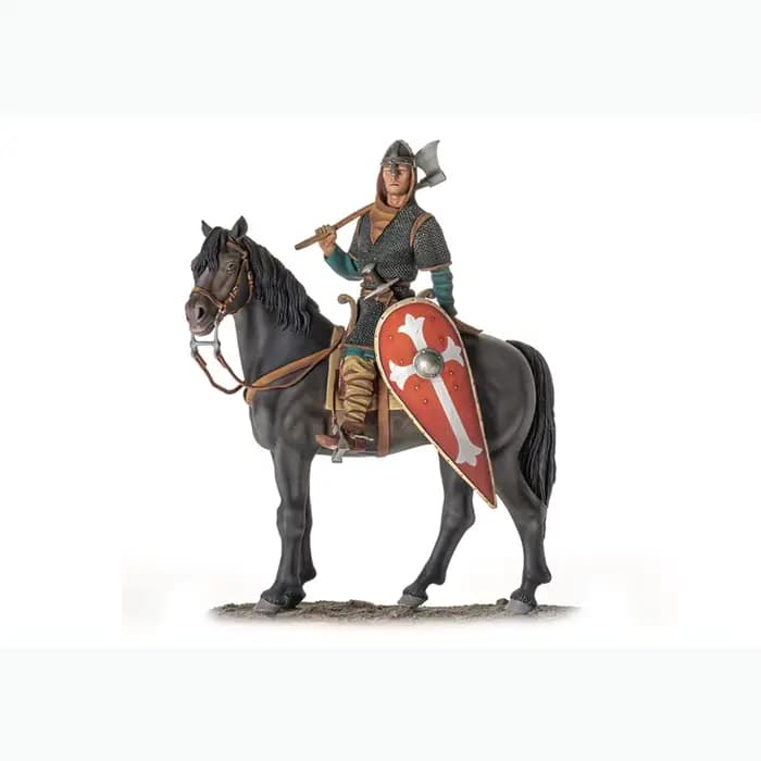 Figurine de guerrier normand ancien 1/16 non assemblée avec cheval, figurine en résine, kits de modè