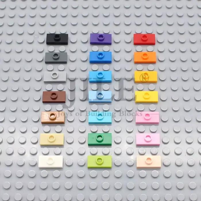 100 pièces MOC bloc de Construction plaque modifiée 1x2 avec 1 goujon assembler Pars Compatible 1557