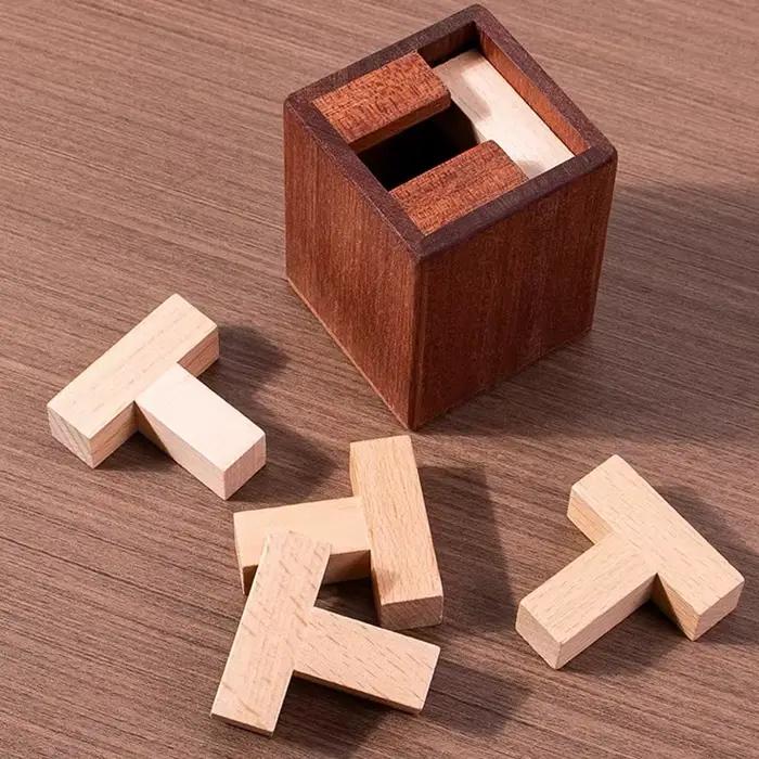 Haute difficulté Six T Puzzle dans une boîte casse-tête IQ Test jouets éducatifs jeux ments cadeaux 