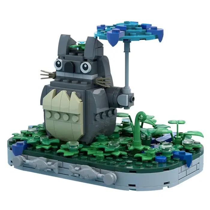 MOC – blocs de construction créatifs, jouet, personnage de film animé japonais, contenu, Animal en f