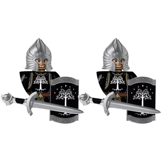 Jouets pour enfants, série Lord Rings, figurines d'action, soldats Gondor, figurines militaires médi