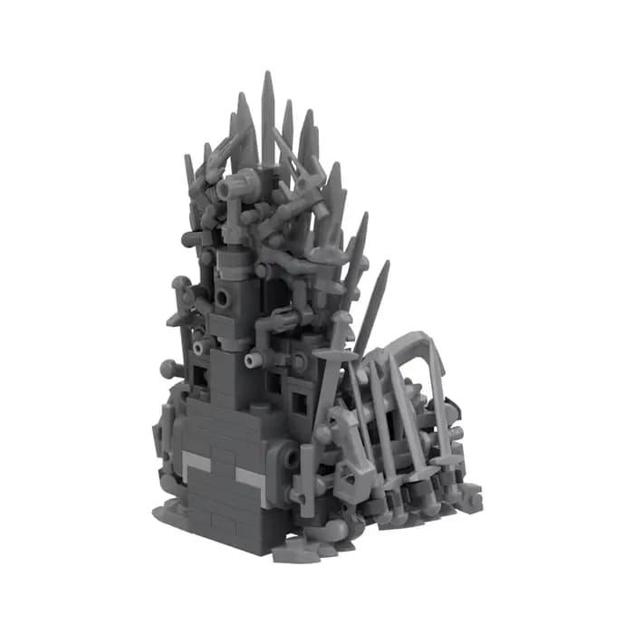 Blocs de construction de jeux du roi épée de fer, film célèbre, figurines de trône rotatif magique, 