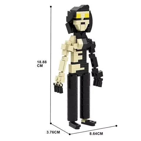 Briques de construction de figurines d'action pliées pour enfants, jeux d'horreur, modèle de bricola