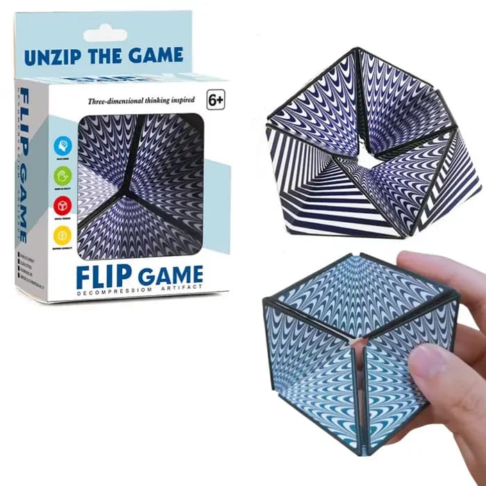 Cube magique 3D infini, Puzzle à rabat irrégulier, Vision Anti-Stress, bureau, Anti-Stress, Collecti