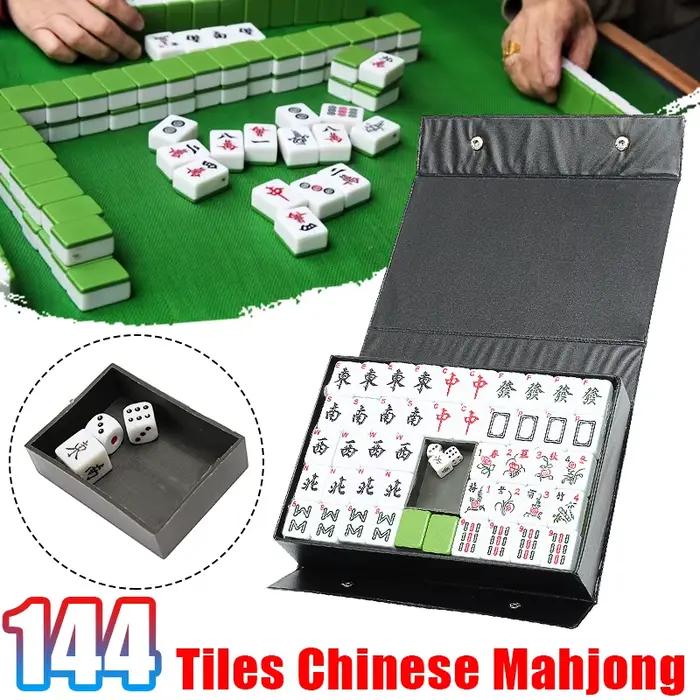 Jeu de société traditionnel chinois de MahJong, ensemble de personnages anglais, pour la maison et l