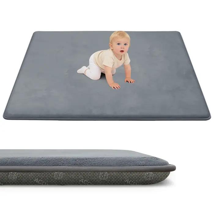 Tapis de jeu pour bébé de 2 cm d'épaisseur pour le temps sur le ventre, tapis en mousse à mémoire de