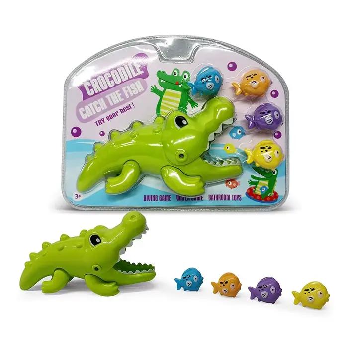Jouets de bain pour tout-petits, jeu d'alligator mangeur de poissons, ensemble de jeu aquatique créa