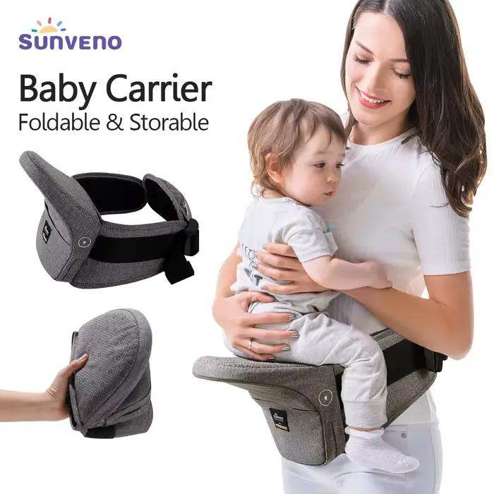 Sunveno – porte-bébé pliable avancé, ceinture réglable, ergonomique, léger, pliable, siège Hipseat, 