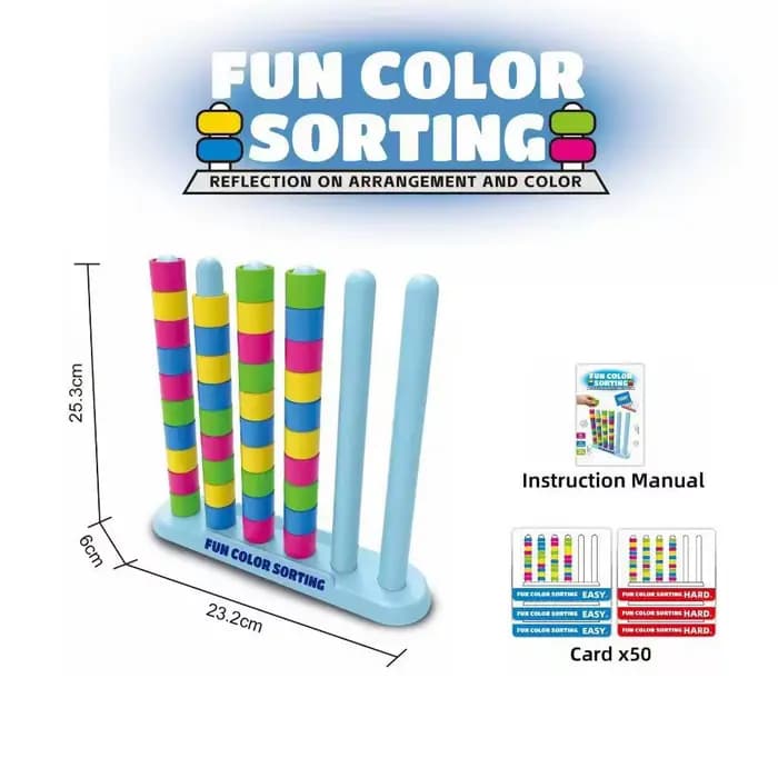 Jeu de puzzle de bureau Color Stack Challenge, jeu d'interaction familial parent-enfant, jouets de l