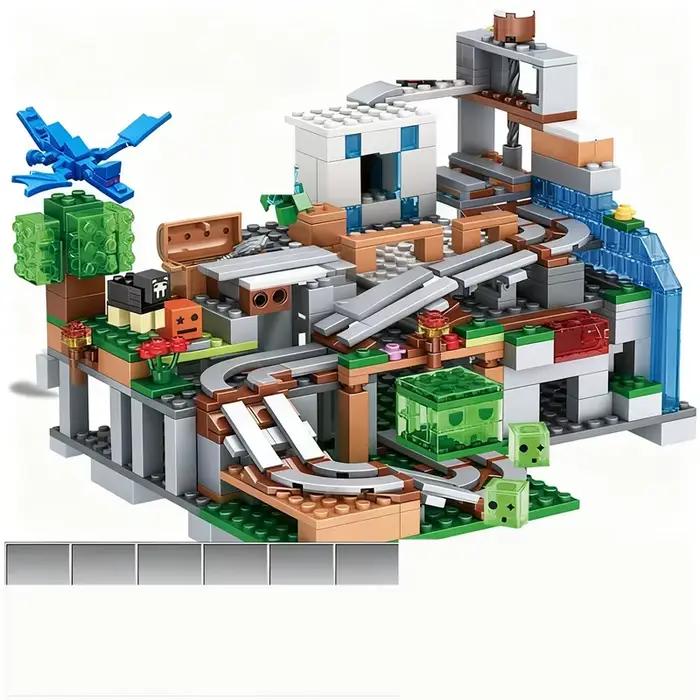 Blocs de Construction Block World, ensemble avec grotte et figurines piège, jouet de Construction ST