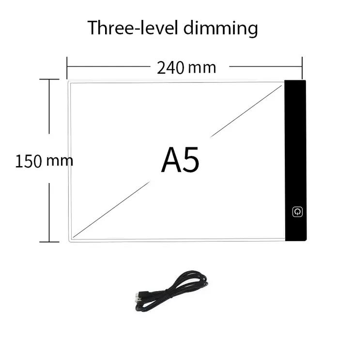 Bloc-notes à lumière LED réglable pour enfants, tableau à intensité variable, bloc-notes de dessin e