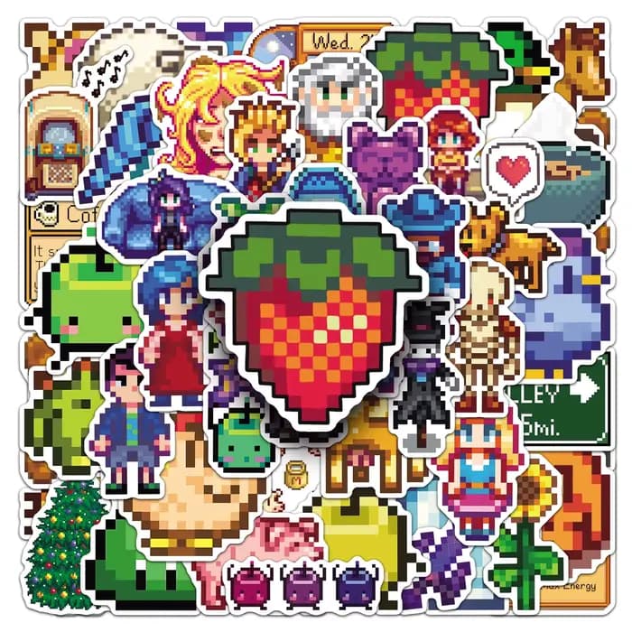 Autocollant de jeu Stardew Valley, 10/50 pièces, dessin animé drôle, Doodle, jouet pour enfants, cad