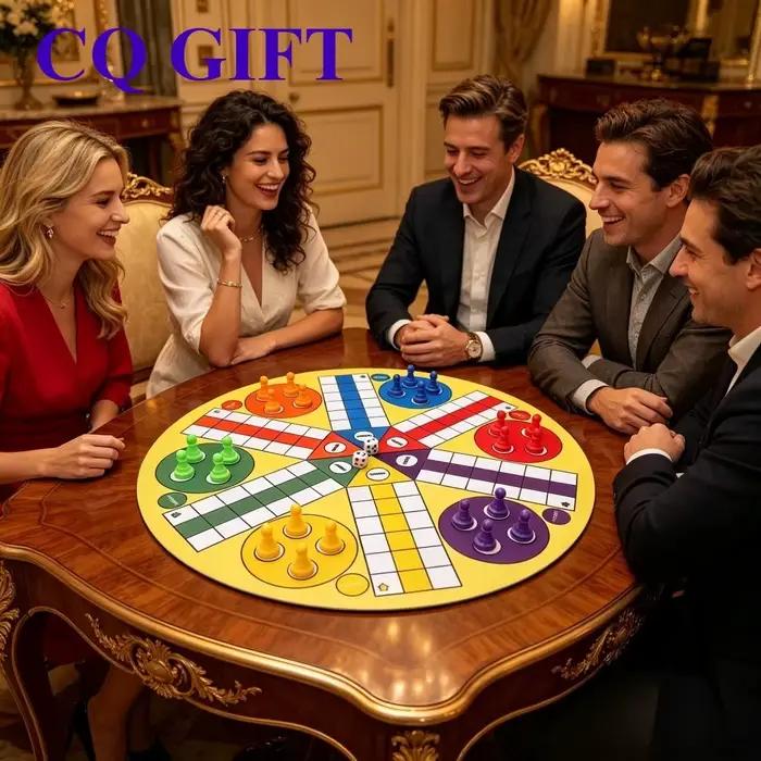Jeu de société LUDO, comprend 1 plateau, 24 pièces d'échecs en 6 couleurs et 2 tapis de souris à dés