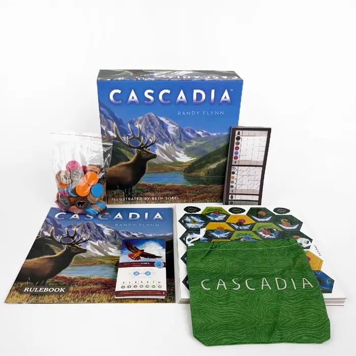 Jeu de société : Cascadia Base Game – Lauréat du prix SDJ, stratégie classique, thème animaux et for