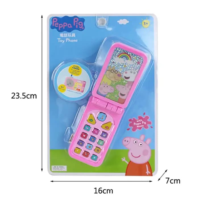 Peppa Pig simulé pliant téléphone portable jouets enfants éducation précoce enfant en bas âge jouer 