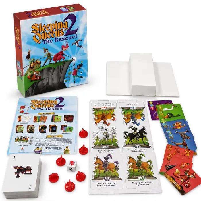 Sleeping Queens 2 The Rescue Fantasy Card Game, jeu de cartes pour enfants, stratégie, aventure, fêt
