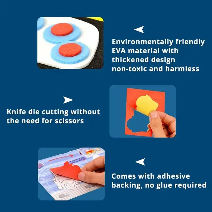 Autocollants OligFoam 3D pour enfants, kit d'artisanat d'art créatif pour garçons et filles, dessin 