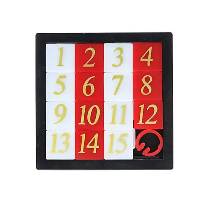 Puzzles pratiques en plastique pour enfants, jouet de mathématiques, jeu de chiffres 1 à 15