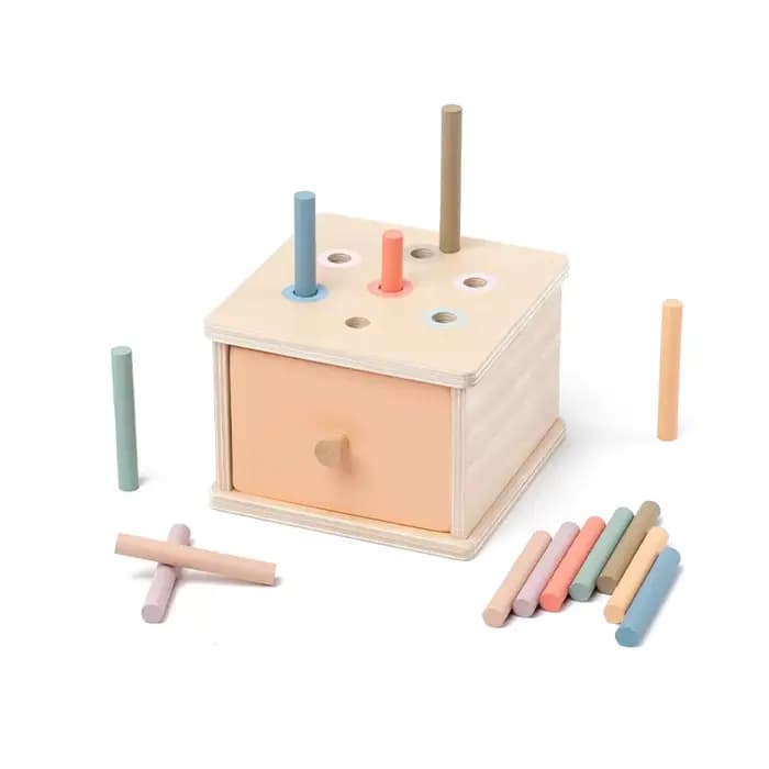 Jouets de tri de formes de couleurs en bois, boîte à tiroirs, jeu de société occupé, jouets sensorie