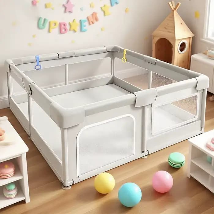 Parc pour bébé - Aire de jeu portable et sécurisée, conception pliable pour la maison, les voyages e