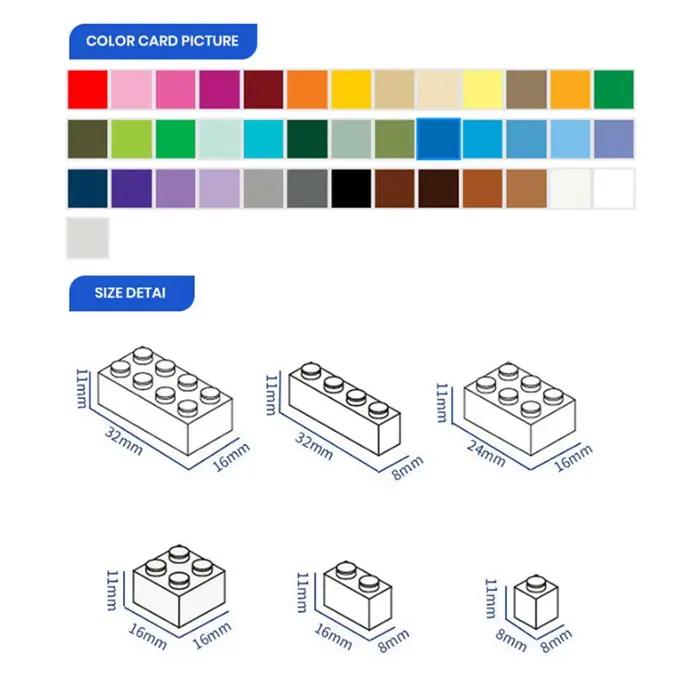 Gobrick – blocs de construction à assembler soi-même, 10 pièces, 3069 carreaux, 1x2, avec rainure, j