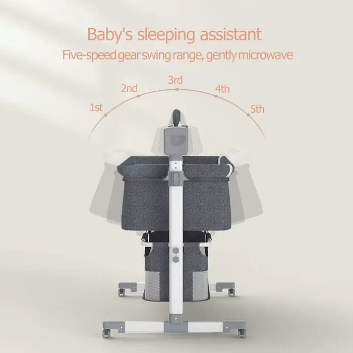 Berceau électrique, berceau et lit bébé pour nouveau-nés, berceau mobile, à bascule, intelligent et 