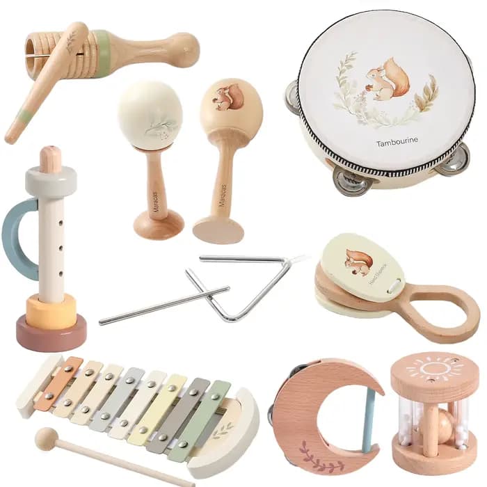 Instruments de musique Montessori musique bébé 0 12 mois jouets tambour Xylophone enfants début éduc