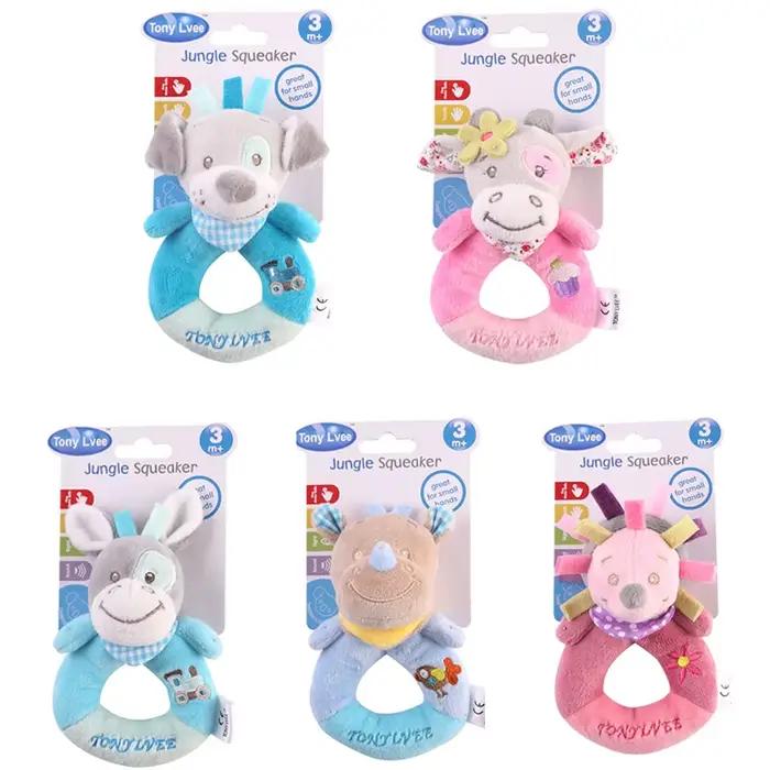 Nouveau bébé Animal main cloche hochet doux hochet jouet nouveau-né éducatif hochet Mobiles bébé jou