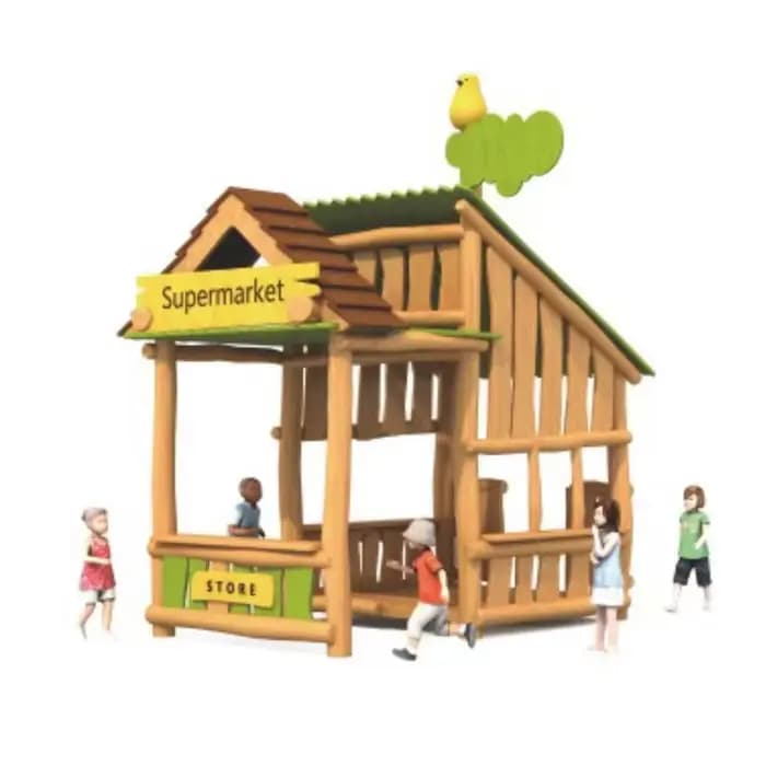 Maison de jeu en bois personnalisée pour l'intérieur et l'extérieur, pour la maternelle, la garderie