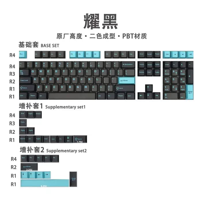 Keycap Cherry Original Height Icon, nouveau moule, moulage bicolore PBT, 135 touches Cherry
