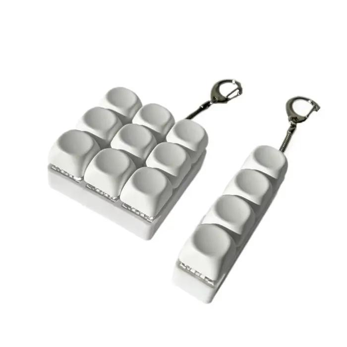 Relaxant bricolage clavier Fidget porte-clés touches bouton doigt clavier capuchon 4/9 touches soula