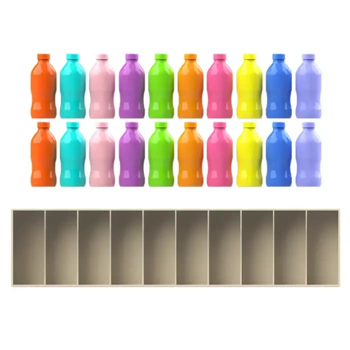 Jeu créatif de correspondance de bouteilles, pensée logique, jeu d'appariement de mémoire interactiv