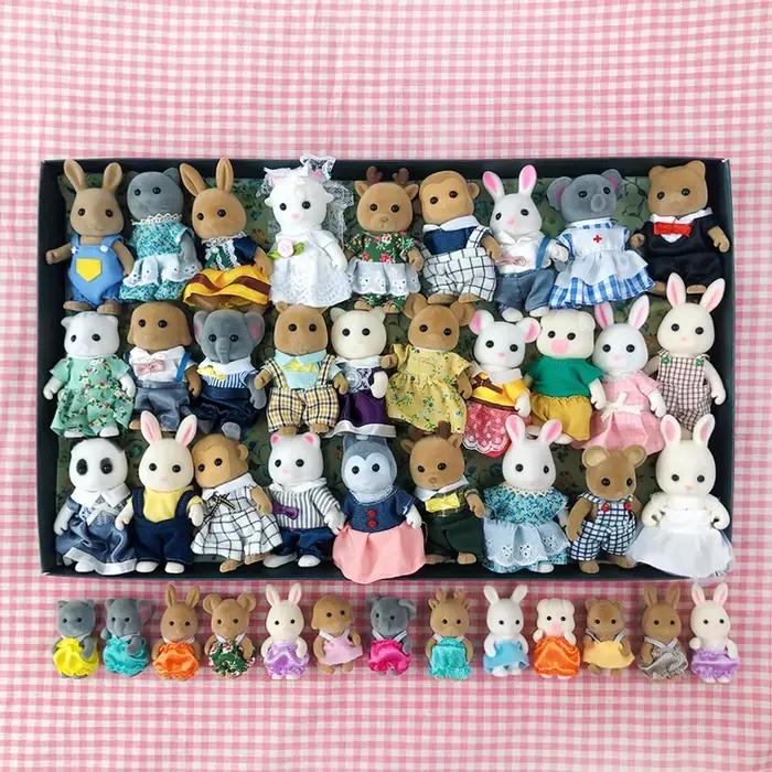 Lapin de pâques 1:12, Simulation forêt, famille, renne, Panda, animaux, maison de poupée, meubles mi