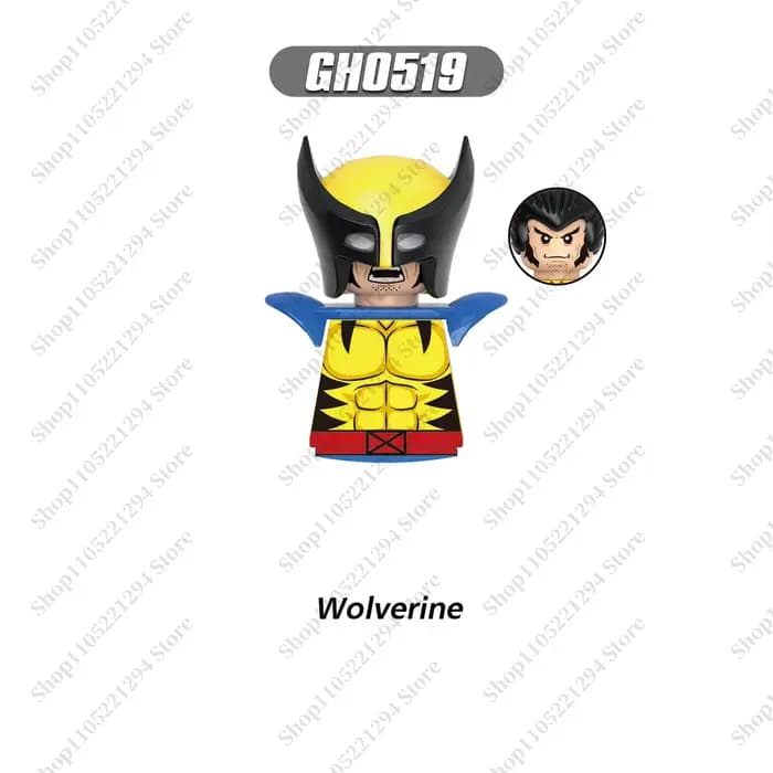 Jouets de construction Marvel, mini briques, jouets Gambit, Beast, Storm, Sabretooth, Jubilee, poupé