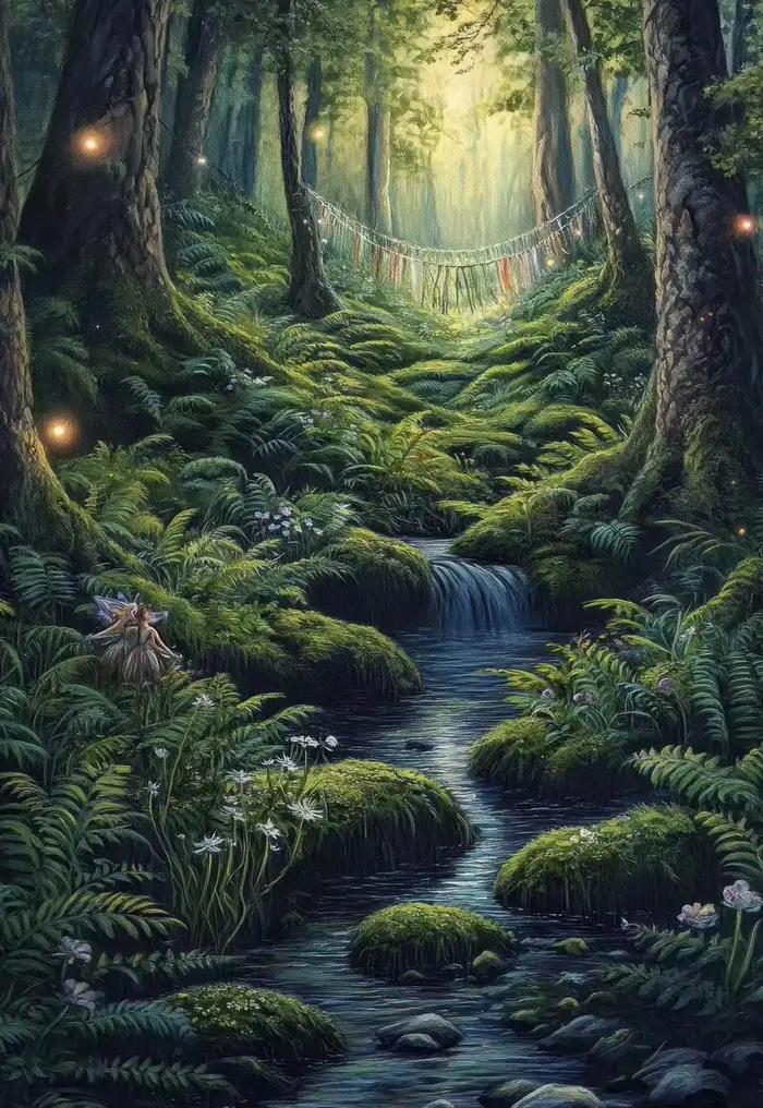Puzzle Paysage Forêt Fantastique 1000 Pièces, Décoration Maison, Jeux de Puzzle pour Adultes, Amusem