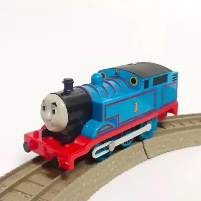 Modèle de train magnétique en alliage authentique Thomas et ses amis, Thomas le wagon bleu n° 1 joue