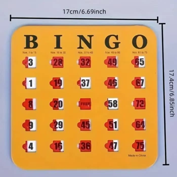 Carte de jeu de Bingo, 5 pièces, facile à lire, avec fenêtres coulissantes, capacité de réflexion lo