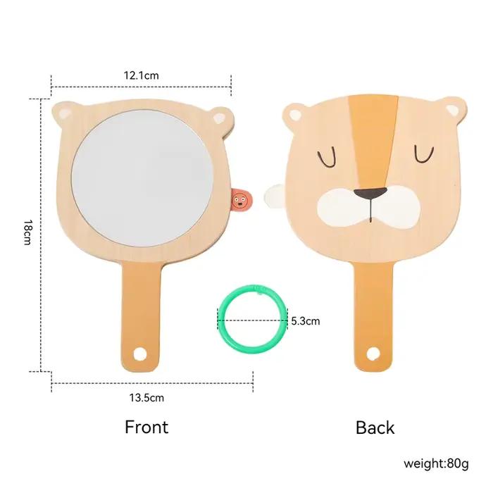 Miroir de sensibilisation émotionnelle Montessori en bois pour bébé, jouet sensoriel pour l'éducatio